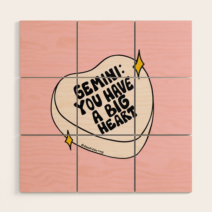 Gemini Conversation Heart Wood Wall Art Gallery Image 1