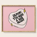 Gemini Conversation Heart Serving Tray Gallery Image 1