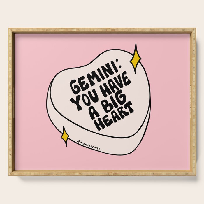 Gemini Conversation Heart Serving Tray Gallery Image 1