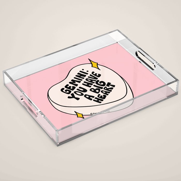 Gemini Conversation Heart Acrylic Tray Gallery Image 1
