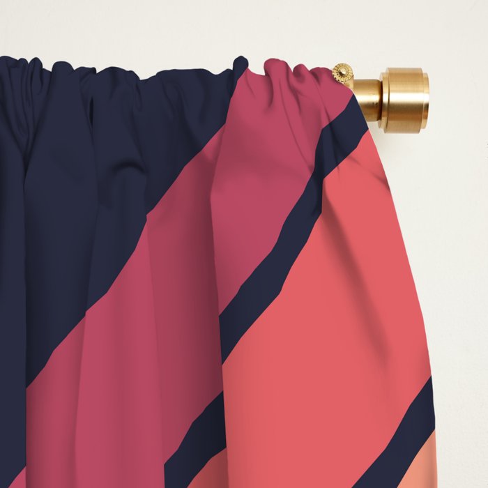 Lembona - Classic 70s Vintage Style Retro Summer Stripes Window Curtain Gallery Image 2