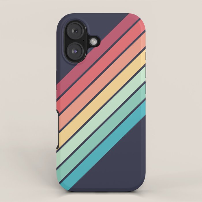 Lembona - Classic 70s Vintage Style Retro Summer Stripes iPhone Case Gallery Image 1
