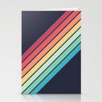 Lembona - Classic 70s Vintage Style Retro Summer Stripes Stationery Card Gallery Image 2