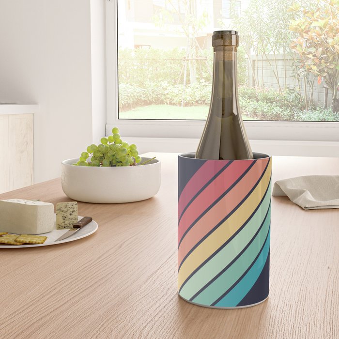 Lembona - Classic 70s Vintage Style Retro Summer Stripes Wine Chiller Gallery Image 4