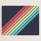 Lembona - Classic 70s Vintage Style Retro Summer Stripes Jigsaw Puzzle Gallery Image 1