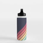 Lembona - Classic 70s Vintage Style Retro Summer Stripes Water Bottle Gallery Image 3