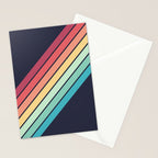Lembona - Classic 70s Vintage Style Retro Summer Stripes Stationery Card Gallery Image 2
