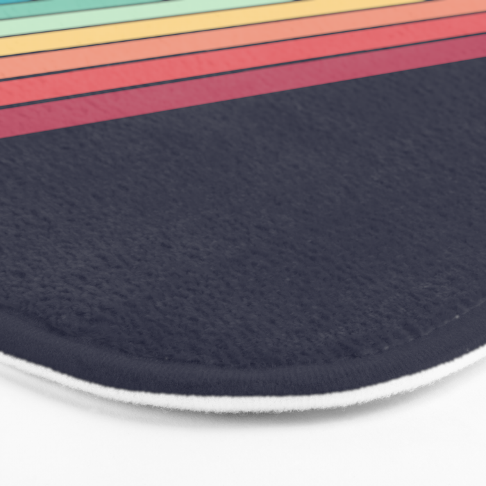 Lembona - Classic 70s Vintage Style Retro Summer Stripes Bath Mat Gallery Image 3