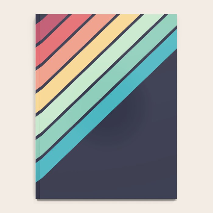 Lembona - Classic 70s Vintage Style Retro Summer Stripes Notebook Gallery Image 4