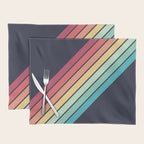 Lembona - Classic 70s Vintage Style Retro Summer Stripes Placemat Gallery Image 1