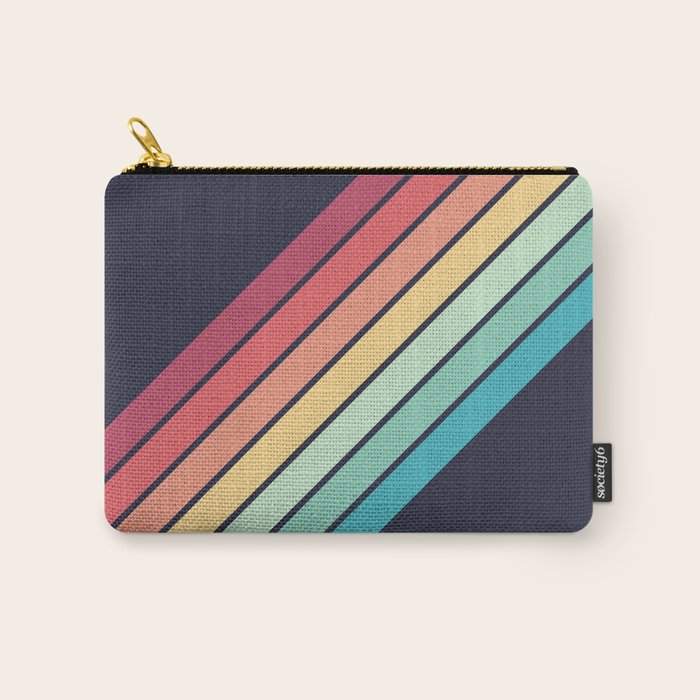 Lembona - Classic 70s Vintage Style Retro Summer Stripes Carry All Pouch Gallery Image 1
