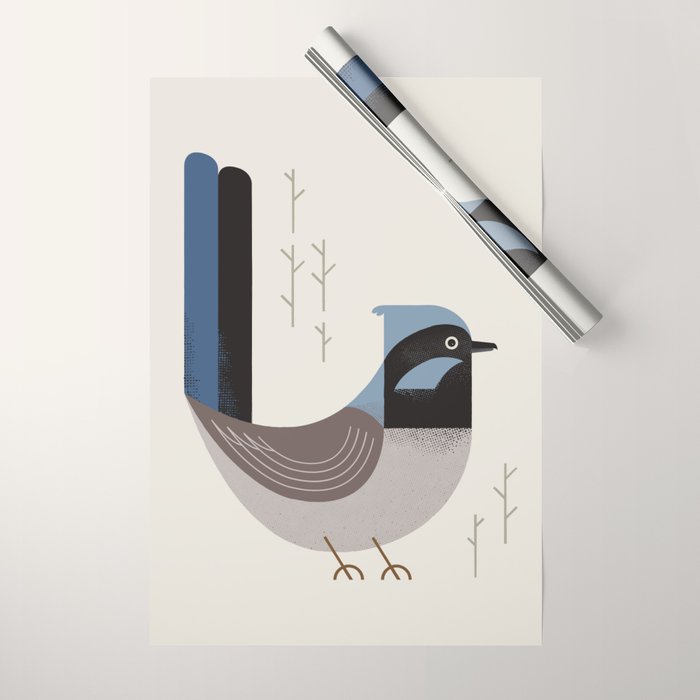 Superb Fairywren, Bird of Australia Wrapping Paper Gallery Image 1