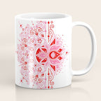Lotus Blossom Mandala - Red & Pink Palette Coffee Mug Gallery Image 1