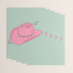 Pink And Green Colorful Cowboy Hat Wrapping Paper Gallery Image 3