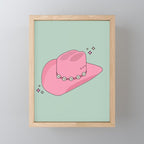 Pink And Green Colorful Cowboy Hat Mini Art Print Gallery Image 1
