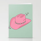 Pink And Green Colorful Cowboy Hat Stationery Card Gallery Image 2
