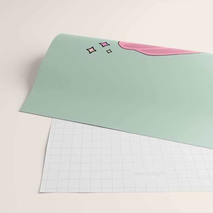 Pink And Green Colorful Cowboy Hat Wrapping Paper Gallery Image 2