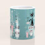 Vintage Kitty Christmas II sxs6- ©studioxtine Coffee Mug Gallery Image 4