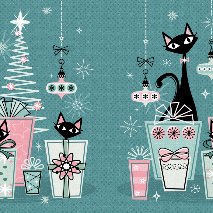 Vintage Kitty Christmas II sxs6- ©studioxtine Coffee Mug Gallery Image 2