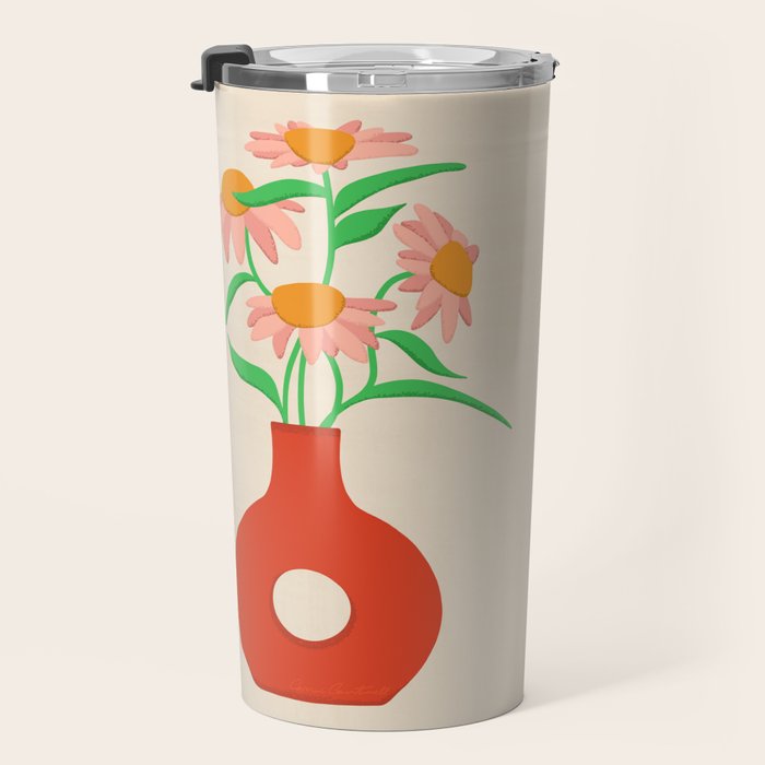 Flower Vase Travel Mug Gallery Image 3