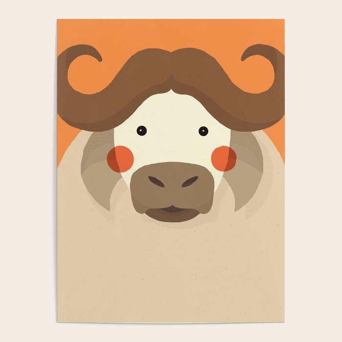 Cape Buffalo, Animal Portrait Poster Gallery Image 1