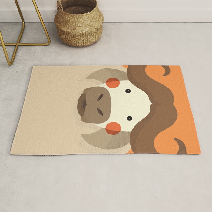 Cape Buffalo, Animal Portrait Rug Gallery Image 1