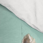 Bubblegum Sneaky Llama in Green Comforter Gallery Image 4