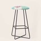Bubblegum Sneaky Llama in Green Stool Gallery Image 1