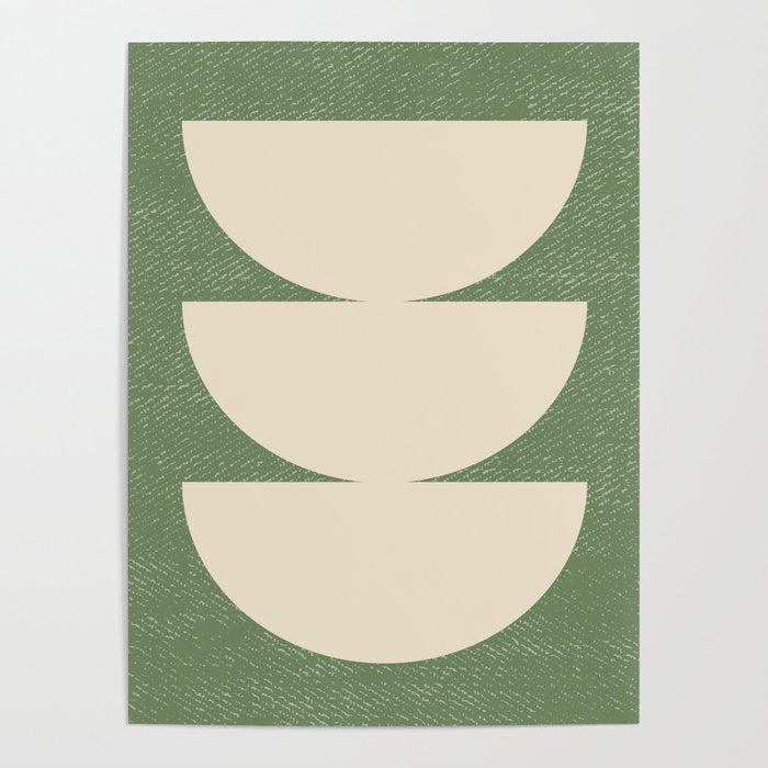 Half Circle 3 - Green Texture Poster Gallery Image 4
