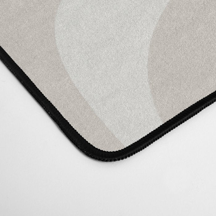 Liquid Swirl Contemporary Abstract Pattern in Mushroom Cream Desk Mat Gallery Image 4