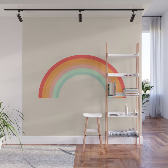 Vintage Rainbow Wall Mural Gallery Image 1