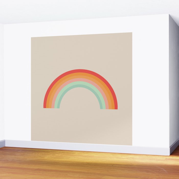 Vintage Rainbow Wall Mural Gallery Image 2