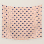 Ballet of Mustache Pattern Wall Tapestry Gallery Image 4