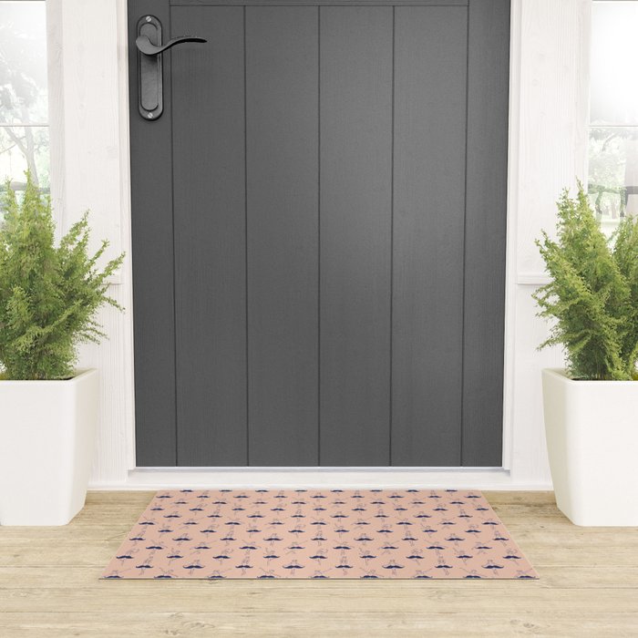 Ballet of Mustache Pattern Welcome Mat Gallery Image 3