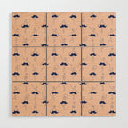 Ballet of Mustache Pattern Wood Wall Art Gallery Image 1
