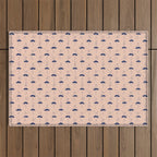 Ballet of Mustache Pattern Outdoor Rug Gallery Image 1