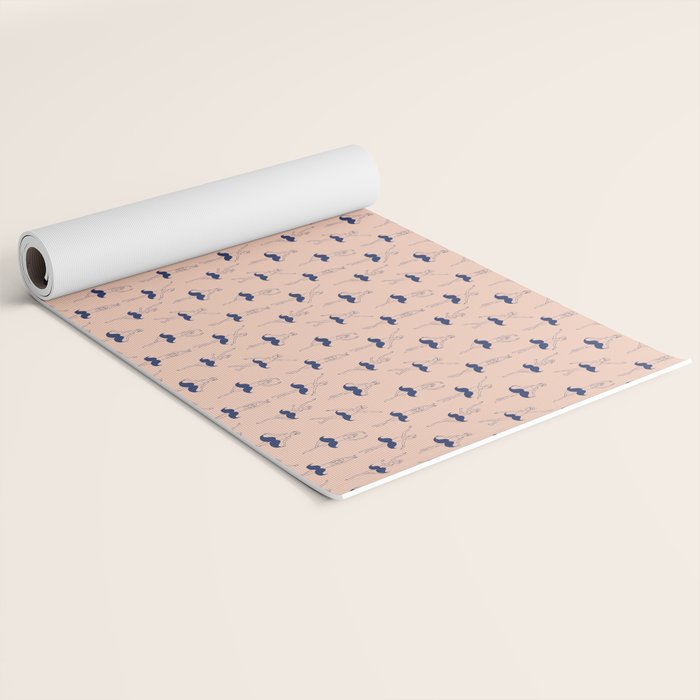 Ballet of Mustache Pattern Yoga Mat Gallery Image 2