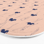 Ballet of Mustache Pattern Bath Mat Gallery Image 3