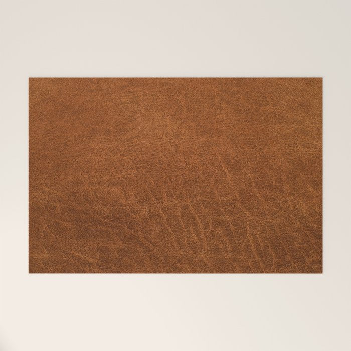 medium cognac conditioned leather ( faux  ) Welcome Mat Gallery Image 1
