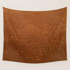 medium cognac conditioned leather ( faux  ) Wall Tapestry Gallery Image 4