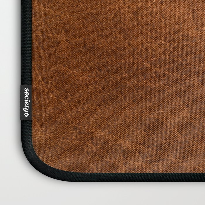 medium cognac conditioned leather ( faux  ) Laptop Sleeve Gallery Image 3