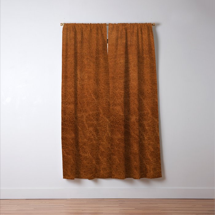 medium cognac conditioned leather ( faux  ) Window Curtain Gallery Image 3