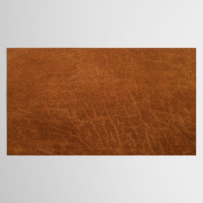 medium cognac conditioned leather ( faux  ) Tablecloth Gallery Image 2