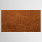 medium cognac conditioned leather ( faux  ) Tablecloth Gallery Image 2