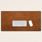 medium cognac conditioned leather ( faux  ) Desk Mat Gallery Image 1