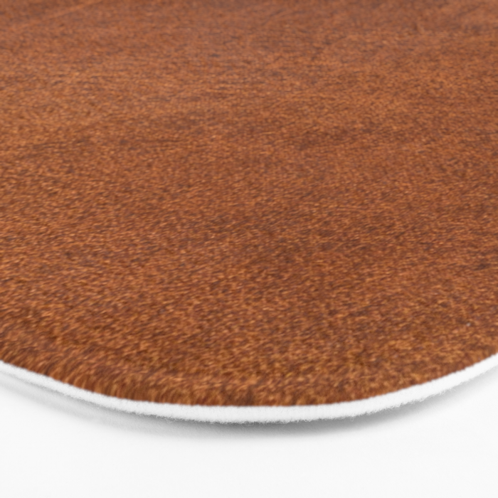 medium cognac conditioned leather ( faux  ) Bath Mat Gallery Image 3