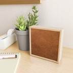 medium cognac conditioned leather ( faux  ) Mini Art Print Gallery Image 2
