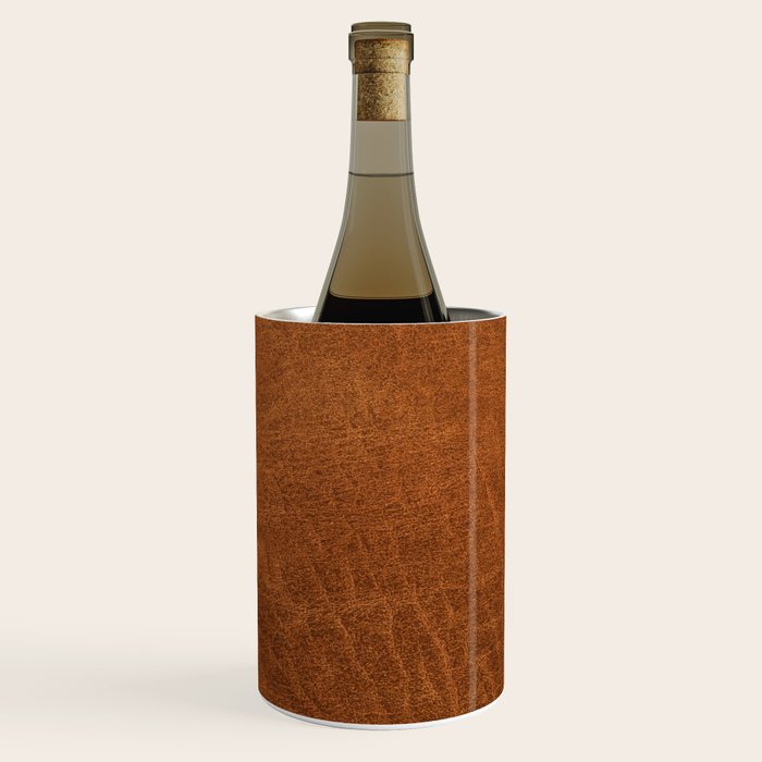 medium cognac conditioned leather ( faux  ) Wine Chiller Gallery Image 1