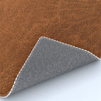 medium cognac conditioned leather ( faux  ) Rug Gallery Image 4