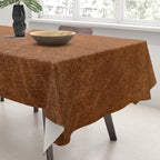 medium cognac conditioned leather ( faux  ) Tablecloth Gallery Image 3